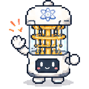 手を上げるキュビットくん
